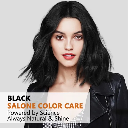 Vista 2 de Yocisku Champú de tinte para cabello negro 3 en 1 para hombres y mujeres, color de cabello para cobertura del 100% de las canas, champú para canas