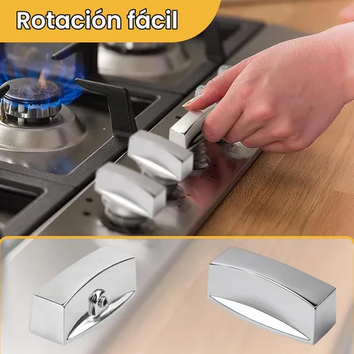 Vista 7 de Pomo de válvula de rango para estufa de gas de cocina, perilla de control de panel de placa de horno, compatible con interfaz de aire en forma de D