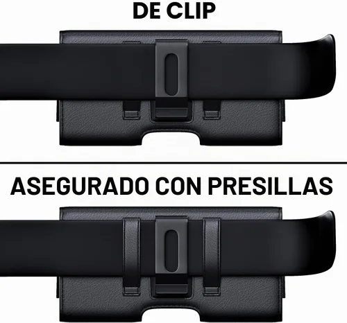 Vista 5 de PREMIUM Clip de cinturón Funda de piel para iPhone 6 (encaja con Funda OtterBox / LifeProof a prueba de agua), Negro 2