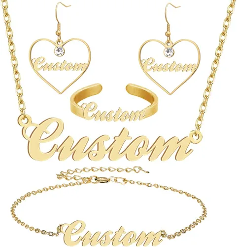 Vista 268 de Personalized Custom Name Pendant Necklace Stainless Steel for Women