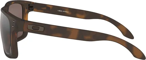 Vista 4 de Oakley Holbrook XL Gafas de sol de tortuga marrón mate con lente Prizm negro iridio pegatina