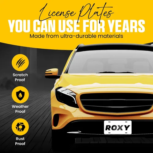 Vista 3 de Placa de matrícula personalizada – Placas para Carro Personalizadas – Placa de matrícula personalizada – Placas de vanidad para la parte delantera