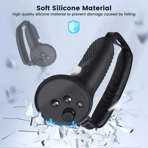 Vista 3 de Facial Interface & Face Cover Pad and Controller Grips Cover for MetaOculus Quest 3