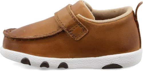 Vista 2 de Twisted X Moc de conducción para bebés, puntera tipo mocasín, bronceado, 4 M, Beige Bronceado