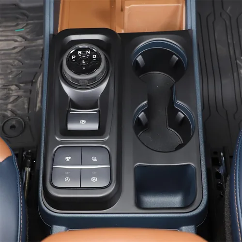 Vista 12 de TOYCIDFG Cubierta de marco para panel de cambio de marchas de automóvil compatible con Ford Maverick 2022-2024, kit de decoración de consola negro