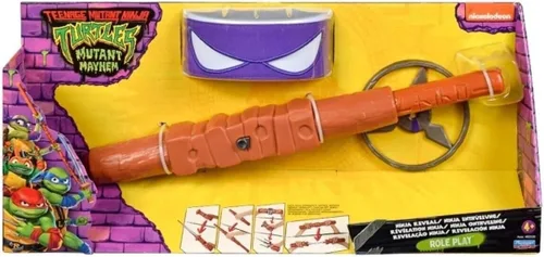Vista 6 de Teenage Mutant Ninja Turtles: Mutant Mayhem Donatello Bo Staff Juego de rol básico por Playmates Toys