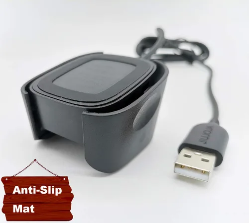 Vista 5 de Paquete de 2 bases de carga compatibles con cargador Fitbit Versa/Lite/SE, (no para Versa 2), soporte de cable para reloj inteligente