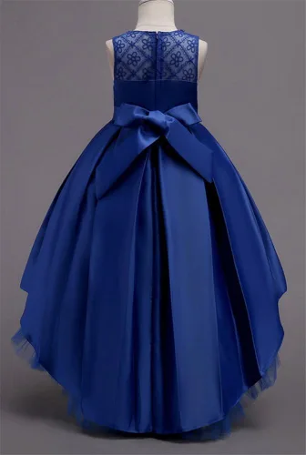 Vista 3 de WEONEDREAM - Vestido de princesa para niña, para boda o fiesta de cumpleaños, con cauda, para edades de 3 a 14años