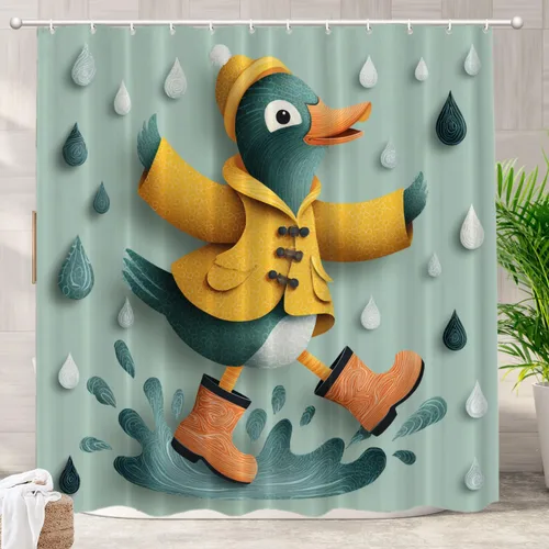 Vista 74 de Batmerry Maritime Nautical Hookless Shower Curtain with Snap in Liner Set, Anchors Ship Wheel Bath Curtain Magnetic Hem Quick-Drying Waterproof