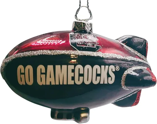 Vista 2 de NCAA - Adorno de cristal soplado con purpurina (South Carolina Gamecocks)