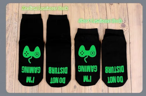 Vista 4 de Wrahonbi Gaming Sock, Do Not Disturb I'm Gaming,Gaming Socks for Teen Boys Gamer with Glowing, Novelty Socks for Men Dad Father Women