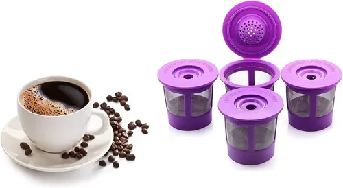 Vista 7 de Cápsulas K Cup reutilizables para Keurig K-Mini, K Mini Plus, K-Express y K Iced con adaptador de PureHQ - Cápsulas Kcups recargables Keurig Mini