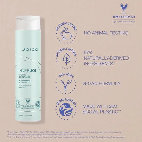 Vista 5 de Joico InnerJoi Hydrate Conditioner For Dry Hair & Scalp Sulfate & Paraben Free Naturally-Derived Vegan Formula