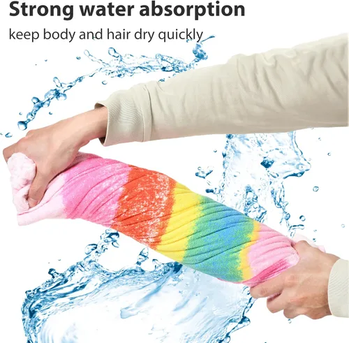Vista 3 de Catalonia Poncho absorbente de surf para hombres y mujeres, poncho de cambio de toalla de secado rápido, poncho de toalla con capucha para adultos