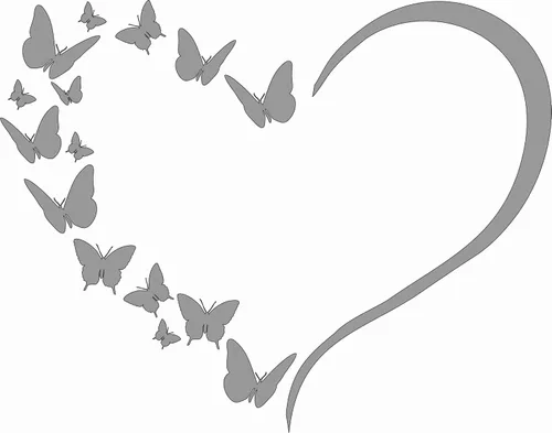 Vista 5 de Calcomanía de vinilo troquelado para ventana, diseño de mariposas y corazones, para automóvil, camión (negro mate)