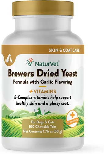 Vista 7 de NaturVet Fórmula de levadura seca de cerveza con sabor a ajo - Plus Omegas Rico en ácidos grasos omega-3, 6 y 9 Fortificado con B1, B2, niacina