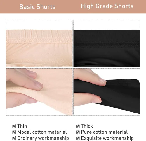 Vista 5 de Ruisita Paquete de 6 medias cortas de algodón para niña, pantalones cortos de baile gruesos, pantalones cortos de ciclismo de alta calidad