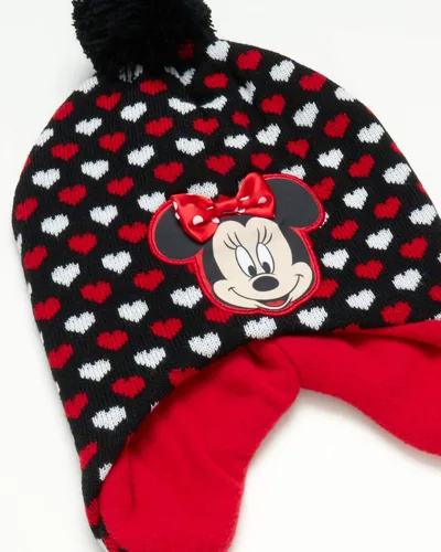 Vista 4 de Disney Conjunto de gorro y guantes de invierno de Minnie Mouse para niñas niñasniñas