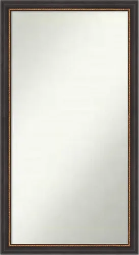 Vista 171 de Amanti Art Espejo de baño negro para sobre el fregadero, 23 x 23 pulgadas, espejo cuadrado negro Ashton, marco de madera tradicional mediano, se