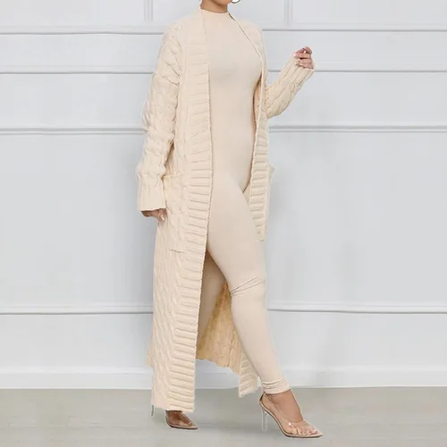 Vista 2 de SHAOBGE Cardigan for Women Open Front Long Sleeve Casual Fall Lightweight Cardigans with Pockets Women Casual Long plus