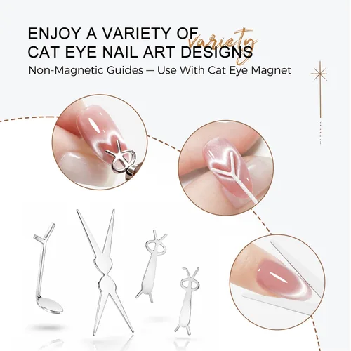 Vista 5 de JODSONE Juego de imanes de ojo de gato para uñas, kit de arte de uñas CT-4