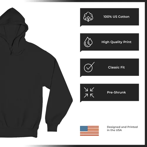Vista 4 de Tee Hunt Shelby Cobra - Sudadera con capucha American Classic Muscle Car Ford Mustang Negro