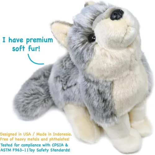 Vista 5 de TigerHart Wolcott El Lobo - Peluche de 28 cm, diseño de lobo