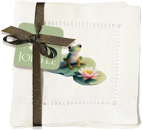 Vista 21 de Jolitee Servilletas decorativas de cóctel con punto vainica, 6 x 6 pulgadas, lavables, similares al lino, hechas a mano para el entretenimiento
