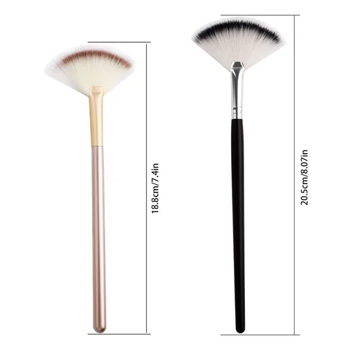 Vista 3 de Pimoys 6 pinceles de abanico para faciales suaves y delgadas, aplicador de cepillo para máscara facial de ácido glicólico, máscara de exfoliación