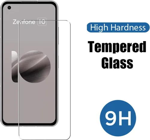 Vista 3 de ZMONE - Protector de pantalla de vidrio templado para ASUS Zenfone 10 5G, dureza 9H, alta definición, transparente, resistente a los arañazos, sin