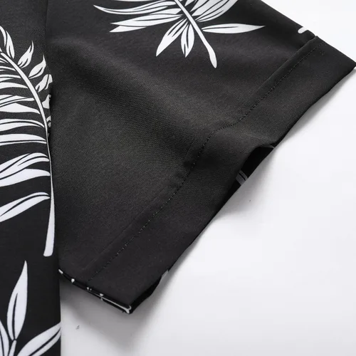 Vista 7 de SheLucki - Camisa hawaiana para hombre, unisex, de manga corta, con botones, para la playa y el verano, ropa casual estampada con sombra de palmas
