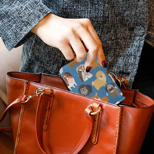 Vista 6 de Tarjetero RFID con cremallera para tarjetas de crédito para mujeres y niñas