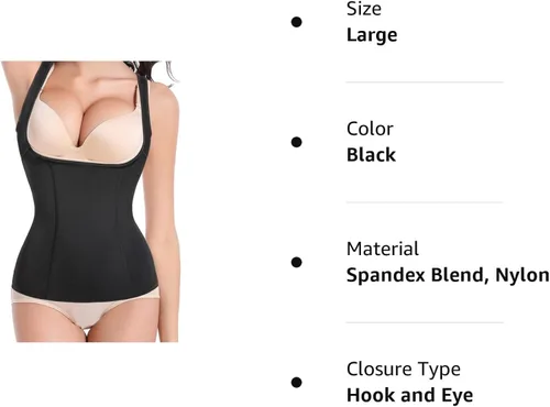 Vista 7 de Gotoly Chaleco de compresión para mujer con control de abdomen, faja de compresión invisible