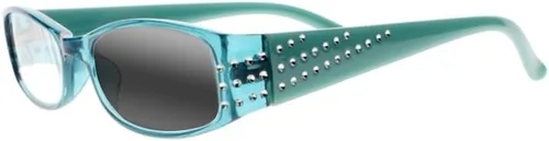 Vista 8 de Gafas de sol fotocrómicas de transición con diamantes de imitación para mujer UV400 Negro
