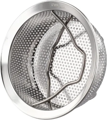 Vista 5 de 304 Stainless Steel Steamer Insert Basket For Cooking Pots & Pressure Cookers – Dishwasher-Safe Perforated Tray For Vegetables/Eggs/Fish, Silver