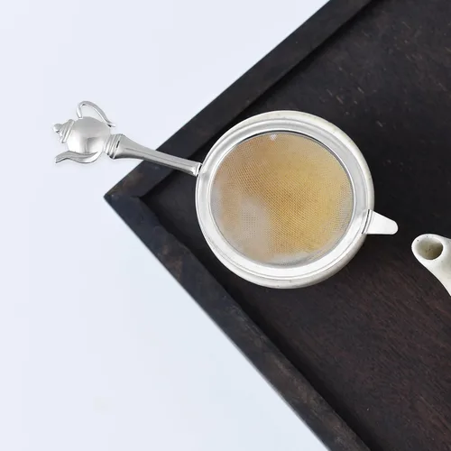 Vista 5 de Generic 3pcs Stainless Steel Metal Hand Small Mini Sieve Strainer Tea Coffee Juice Strainer With Handles Reusable Loose Leaf Infuser For Tea House
