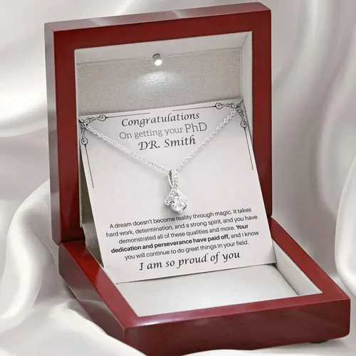 Vista 2 de Graduation Necklace For Her 2023 - Graduation Necklace 2019 For Women, Para La Reina De Mi Vida - Collar De Amor Infinito, Regalos Para Graduacion