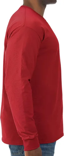 Vista 2 de Jerzees Men's Dri-Power Cotton Blend Long Sleeve Tees, Moisture Wicking, Odor Protection, UPF 30+, Sizes S-3x
