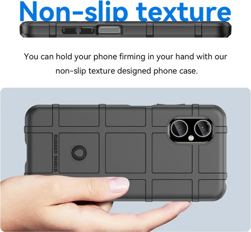 Vista 4 de Funda delgada para Xiaomi Poco M4 5G, resistente funda duradera con grado militar a prueba de golpes, gran agarre y cubierta protectora de lente