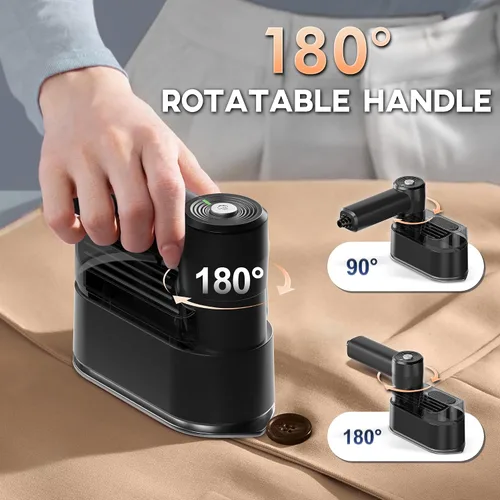 Vista 4 de Vaporizador de viaje para ropa, plancha pequeña, vaporizador portátil de 1000 W y mini plancha, calor rápido de 10 segundos, mini vaporizador