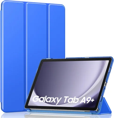 Vista 16 de MoKo para Galaxy Tab A9 Plus/A9+ Funda de 11 pulgadas 2023, funda de PC delgada con soporte y parte trasera translúcida para Galaxy Tab A9 Plus