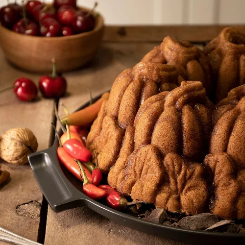 Vista 4 de Nordic Ware - Molde para pastel tipo bundt, diseño de calabaza