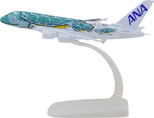 Vista 11 de TANG DYNASTY (TM 1:500 5.9 in A380 ANA Tortuga marina Metal Avión Modelo Avión Juguete Modelo de Avión Azul)