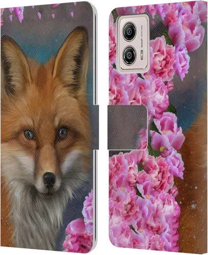 Vista 8 de Head Case Designs Officially Licensed Ash Evans Dandelion Fox Animals Leather Book Wallet Case Cover Compatible with Motorola Moto G53 5G