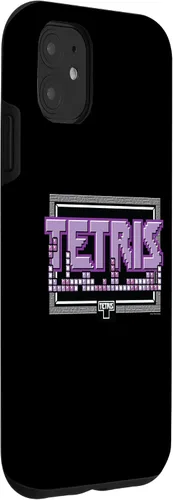 Vista 3 de Funda con logotipo de 8 bits para iPhone 11 Tetris