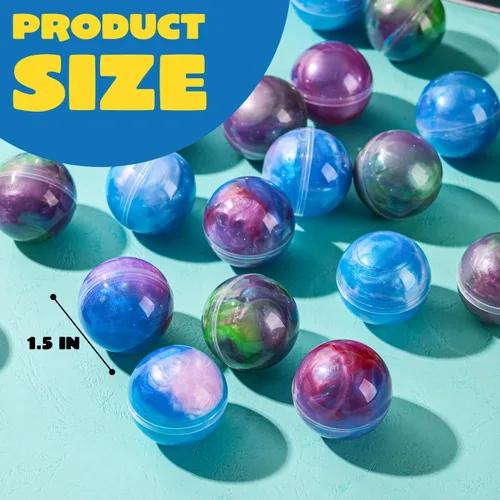 Vista 6 de JOYIN Slime Party Favors, Paquete de 24 Pelotas de Slime Galaxia - Elásticas, No Pegajosas, Sin Desorden, Alivio del Estrés y Seguras - Juguetes
