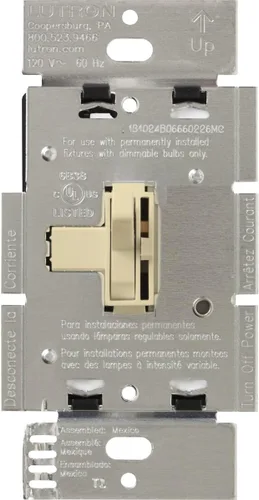 Vista 5 de Lutron Toggler - Interruptor de atenuación incandescente, preajuste de 3 vías de 600 W, AY-603P-WH, color blanco