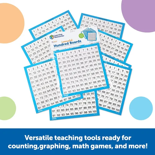 Vista 2 de Learning Resources Juego de 10 tablas laminadas, 10