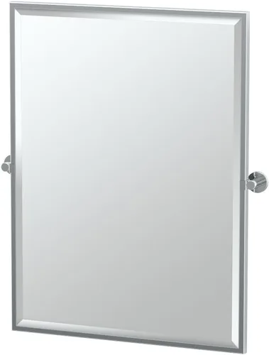 Vista 12 de Gatco 4689SM - Espejo rectangular sin marco de 24 pulgadas, cromado/montado en la pared, biselado sin marco, espejo de tocador de baño con soportes