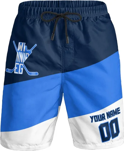 Vista 11 de Custom Hockey Men's Shorts Gifts for Men Casual City Youth Fans Sport Beach Shorts Add Name & Number Quick Dry